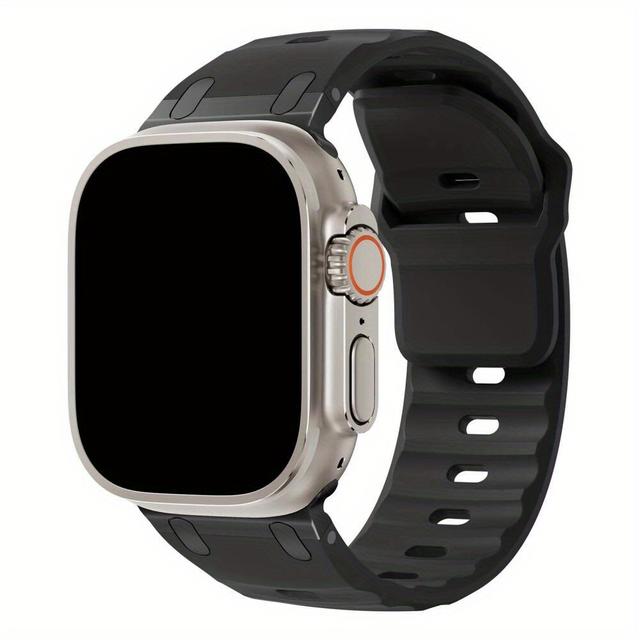 TEMU Silicone Strap For Watch /2 Band 46mm/49mm/45mm/44mm/41mm Stainless Steel Correas Athletic Silicone Bracelet Wristband For Iwatch Bands Series 11/10/9/8/7/6/5/4/3/se 3/ Smartwatch Accessories