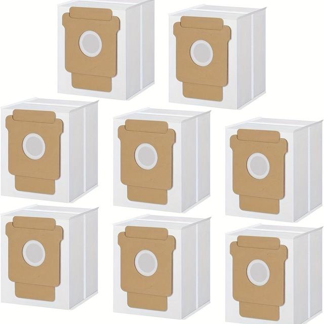 TEMU Conjunto de 8 Sacos de Pó de Substituição, Adequado para Aspiradores Irobot Q0520, 105 Combo, Plus 405 Combo 505 Combo, Compatível com Bases de Esvaziamento Automático