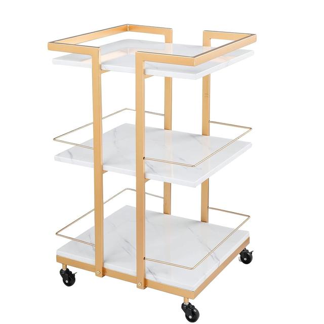 TEMU Esthetician Cart With Wheels Utility Salon Rolling Trolley, Storage Organizer For Cosmetology Massage, Tattoo Manicure Facial Tool Holder Station
