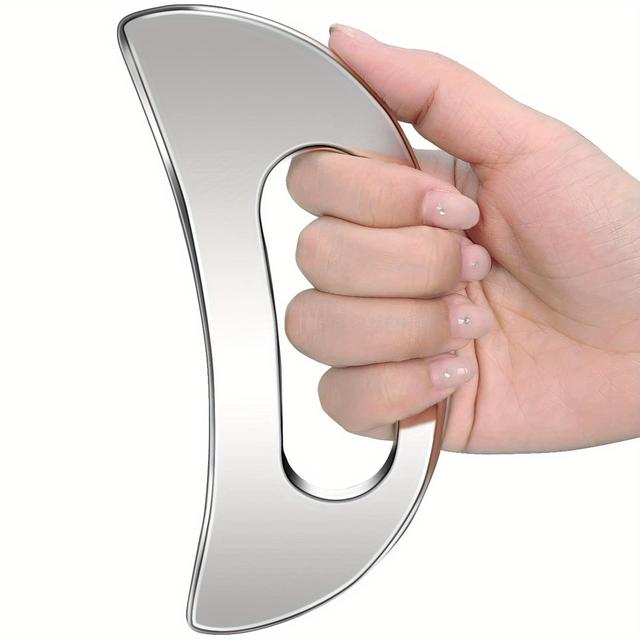 TEMU Stainless Steel Gua Sha Tools - Massage Scraping Tool For Soft Tissue , Massage Tool For Back, Legs, , Shoulder