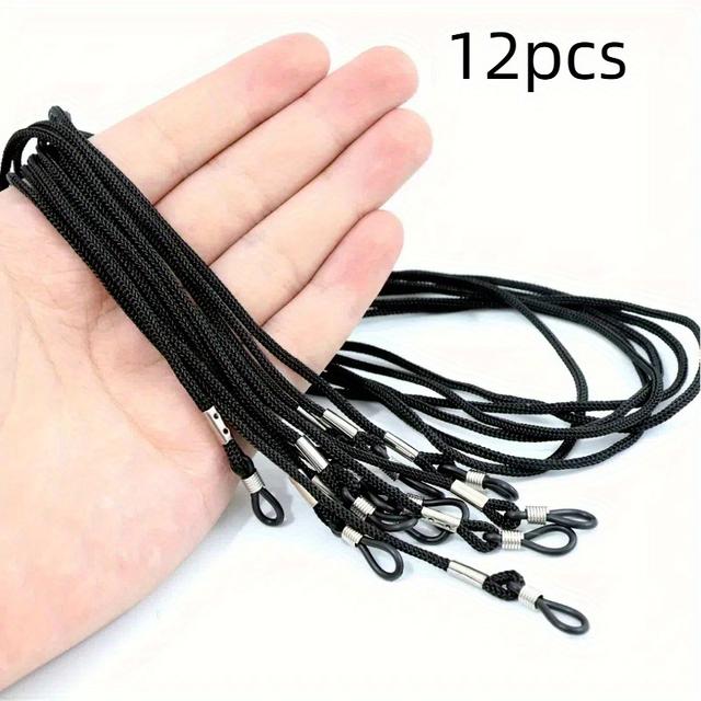 TEMU 12 peças de alça para óculos, anti-deslizante, corrente de moda, suporte facial para homens e mulheres