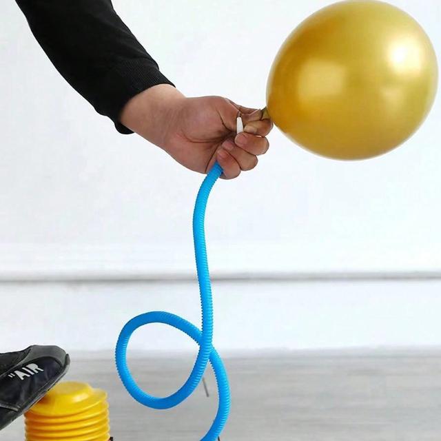 TEMU 1pc Manual Balloon Pump - Portable Handheld Balloon Inflator, No Battery Needed, Durable Abs Plastic Yellow Pump For Parties, Events, Home Use
