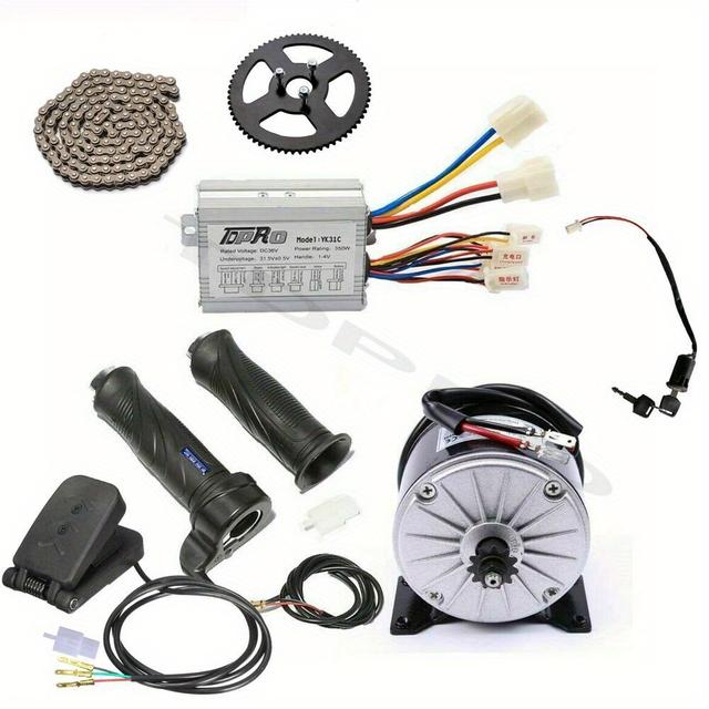 TEMU 36v 350w Brush Motor Kit Controller Sprocket E Bike Go Kart Atv Razor