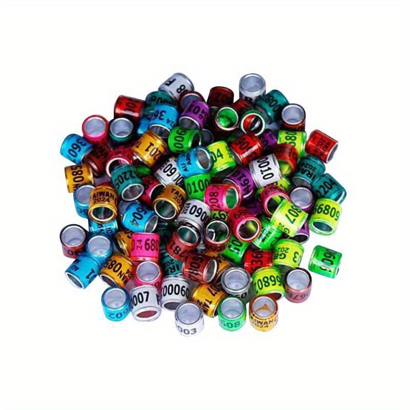 TEMU 100pcs Pigeon Leg Rings 2024 Identify Bands Accessory Training Ring Mixed Color
