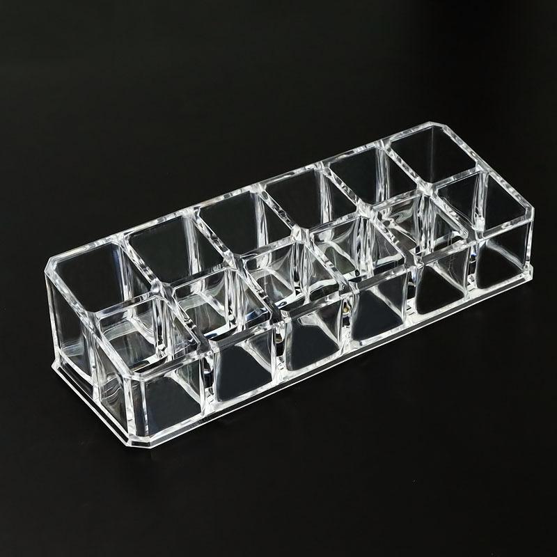 TEMU 1pc Amazing Charm - 12-slot Lipstick Organizer, Clear Plastic Lipstick Holder, Lip Gloss Storage Display, Drawer And Vanity Organization, Durable And Easy-to-, Shelves