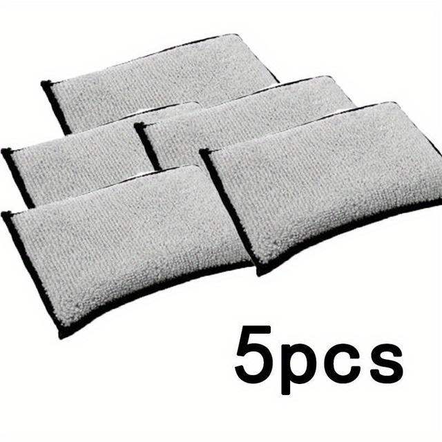 TEMU 5pcs Double Side Car Interior Scrubbing Sponge For Leather Interior Car Wash Pad Car Microfiber Scrubbing Sponge