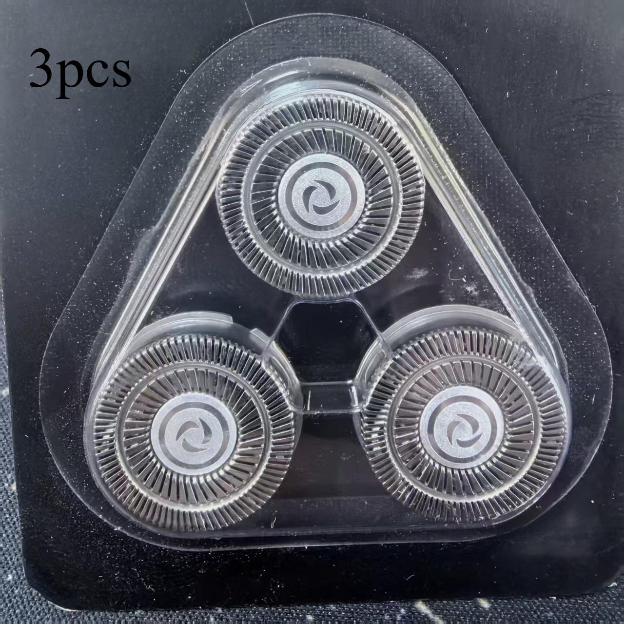 TEMU 3pcs Men's Electric Shaver Head Replacement | Suitable For Most Double Blade Razors With Detachable Blade Nets (size Needs To Be And ), An Ideal Gift For Your Boyfriend
