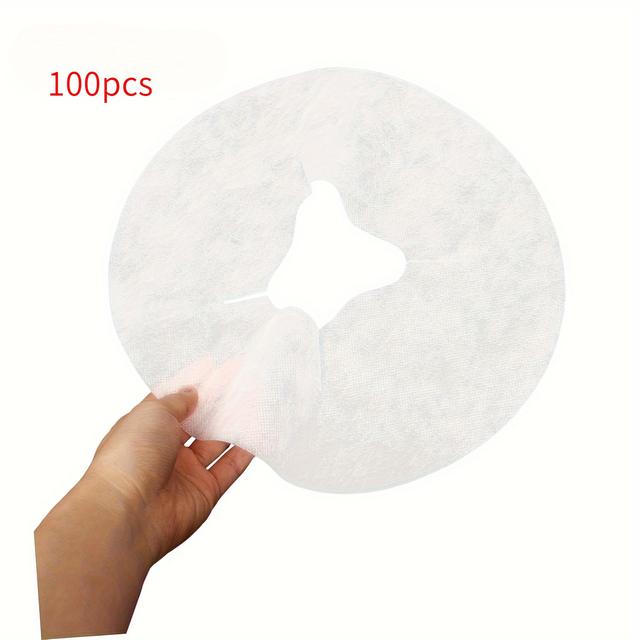TEMU 100 kusů jednorázových neprůhledných obalů na hlavu masážní tabule, prodyšné a pohodlné obaly na polštář pro masážní terapii