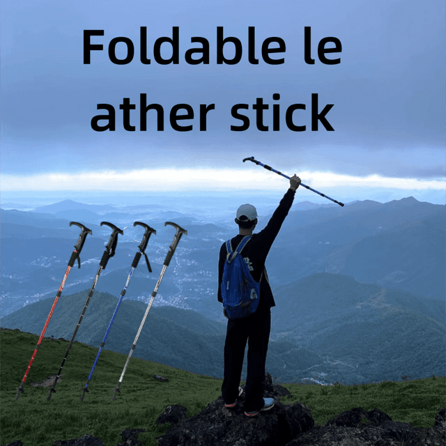 TEMU Adjustable Aluminum Trekking Poles With Twist Lock & Shock Absorption - Ergonomic Rubber Grips, Lightweight Hiking Sticks For (black/blue/red/white)