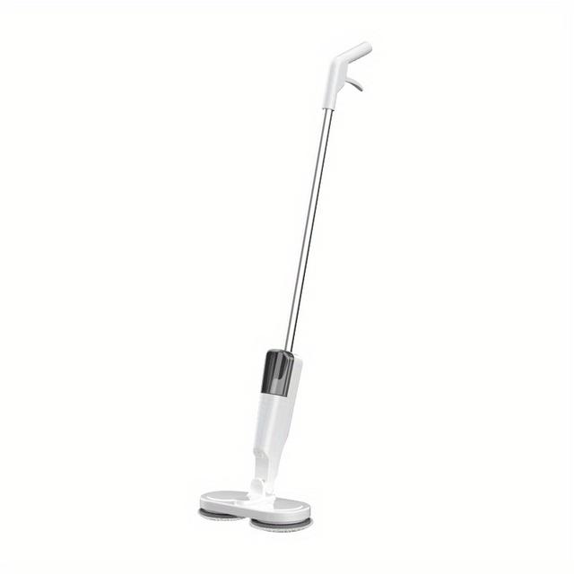 TEMU コードレス電動モップ 自動回転&水スプレーシステム搭載 - USB充電式2000mAhバッテリー、60分稼働、静音運転、伸縮ハンドル&簡単組立、ビニール床用ウェット/ドライクリーニング、ウェットモップパッド対応(スマートホームシステム互換) - 家庭&広いスペースに最適、36V低電圧、60分静音作業、USB-Mop