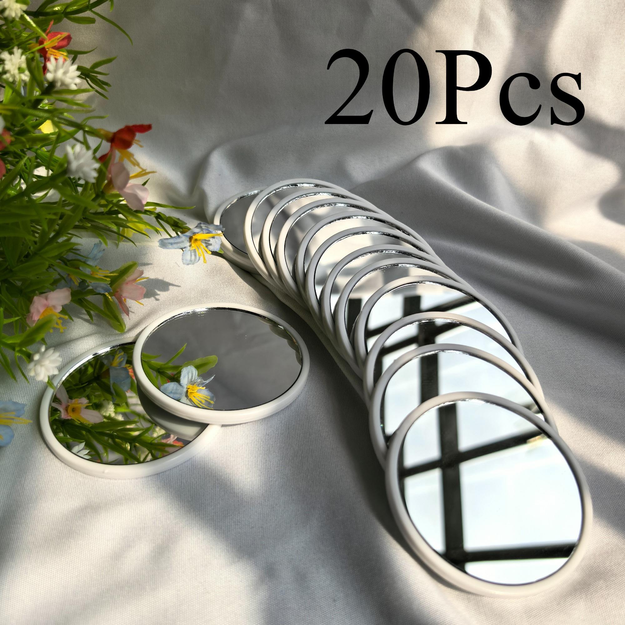 TEMU 20 Round Hd Small Mirrors, Hand Mirrors, Travel Makeup Mirrors, Mini Makeup Mirrors, Women's Valentine's Day Decorative Hand Mirrors, Shaped Mirrors