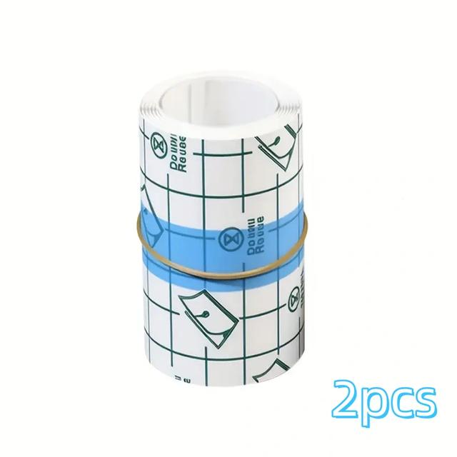 TEMU 2 Rollos de Cinta Transparente, Material PU, Inodoro y Fácil de Multifuncional, Adecuado para Natación, Ducha, Protección de Tatuajes