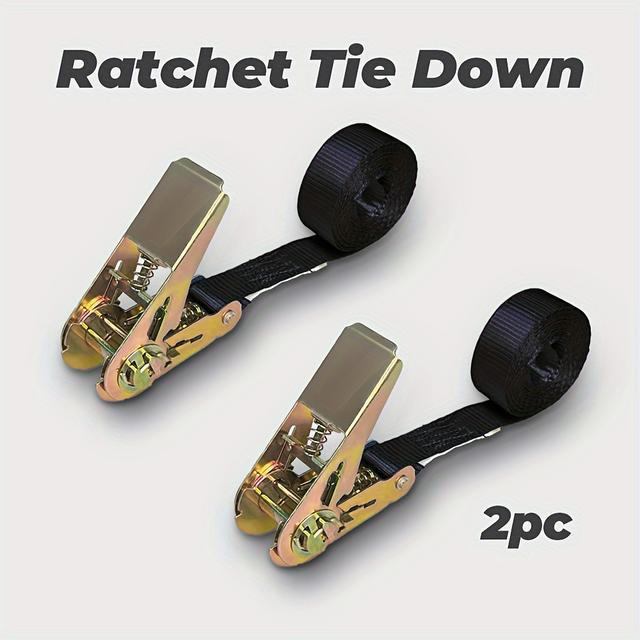TEMU 1/2 piezas de correas de de de resistencia de 1"X3M - resistencia a la , sin gancho, perfectas para asegurar equipaje, motocicletas, kayaks y más
