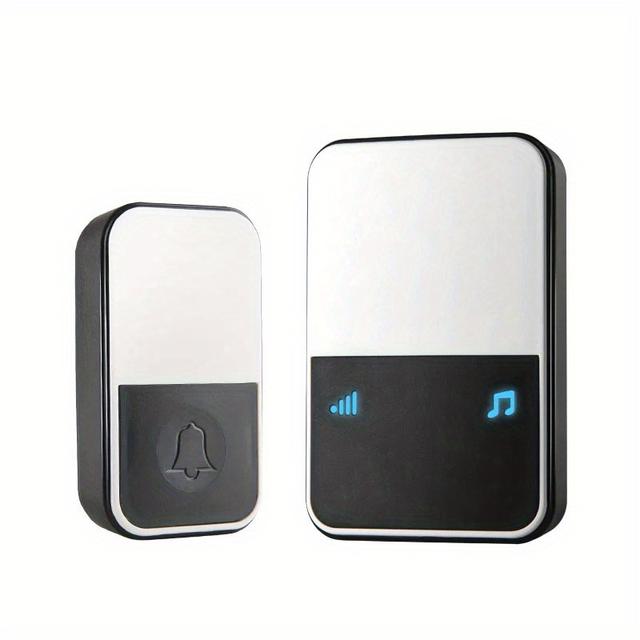 TEMU Wireless Doorbell, One-, Wireless, No Electricity Required, , With For Home Security And Indoor Use, Home Security System | Modern Wireless Doorbell | Durable Doorbell Equipment, Doorbell Camera