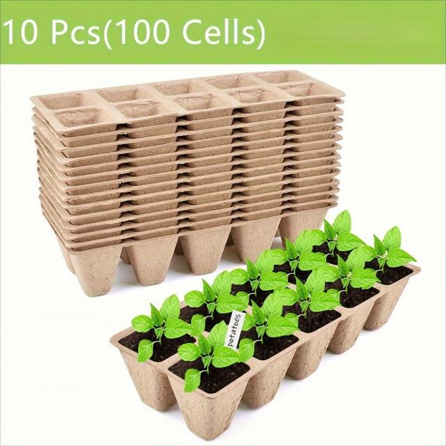 TEMU Cells Seedling Start Pots Trays, Peat Pots Seedling Pots, Seedling Kit, Germination Plant Trays