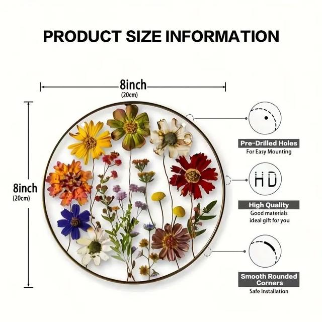 TEMU 2D 평면 아크릴 엠보싱 선 캐쳐, 홈 , 생일 선물, 실내외 아트 벽 및 현관 장식, 친구를 위한 특별한 선물, 모든 계절에 적합