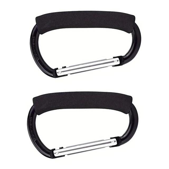 TEMU 2pcs Stroller Hook | Handle | Large Carabiner | Organization,the Best Gifts Handles For Halloween, Thanksgiving, Christmas, And New Year