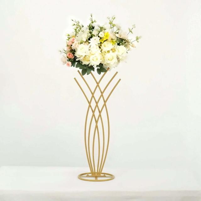TEMU 2-foot Tall Golden Metal Mermaid Tail Flower Frame Table Centerpiece, Wedding Floral Display Stand, Local Warehouse, Halloween, Kitchen Decor