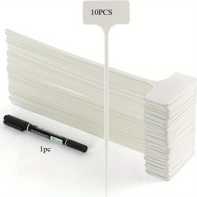 TEMU Garden Markers Waterproof, Outdoor Large Plant Id Tags Tall Plant Labels, Plastic Garden Signs Identification Stakes, For Vegetables Seed Garden Pot Flower Give A Marker Pen