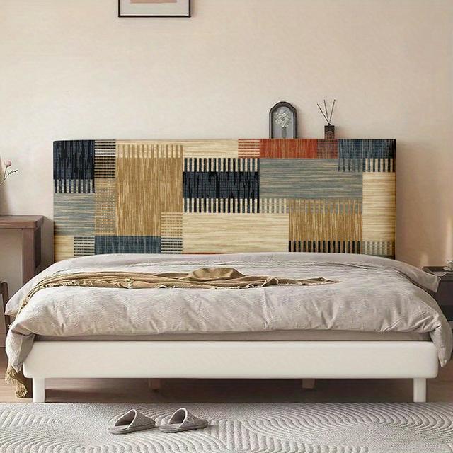 TEMU 1pc Autumn/ Print Mattress Cover Headboard Protector, Washable Home Decor, Soft Back With Elastic, Headboard Cover, Bedroom Headboard Decoration, Hotel Decor