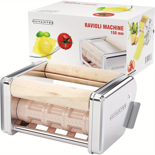 TEMU Ravioli Maker Attachment - 150 Mm Detachable Ravioli Cutter - Stainless Steel Ravioli Machine
