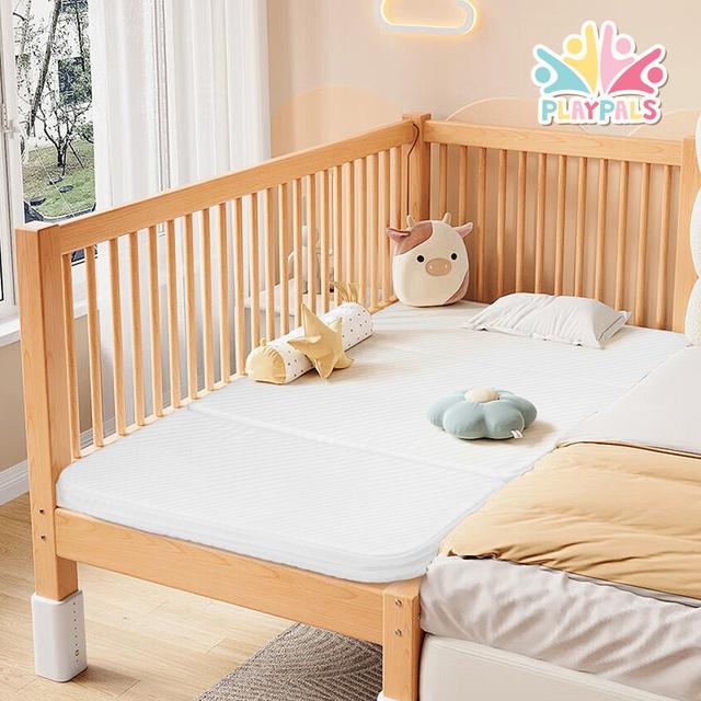 TEMU Folding Baby Cot Mattress 5.5cm Dual-sided Foam W/ Carrying Bag