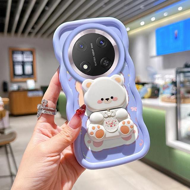 TEMU غطاء هاتف: X9C غطاء قطة لطيف مع حامل - تصميم مريح - مصمم لهاتف Honor X9C - أغطية هاتف أنيقة للاستخدام اليومي