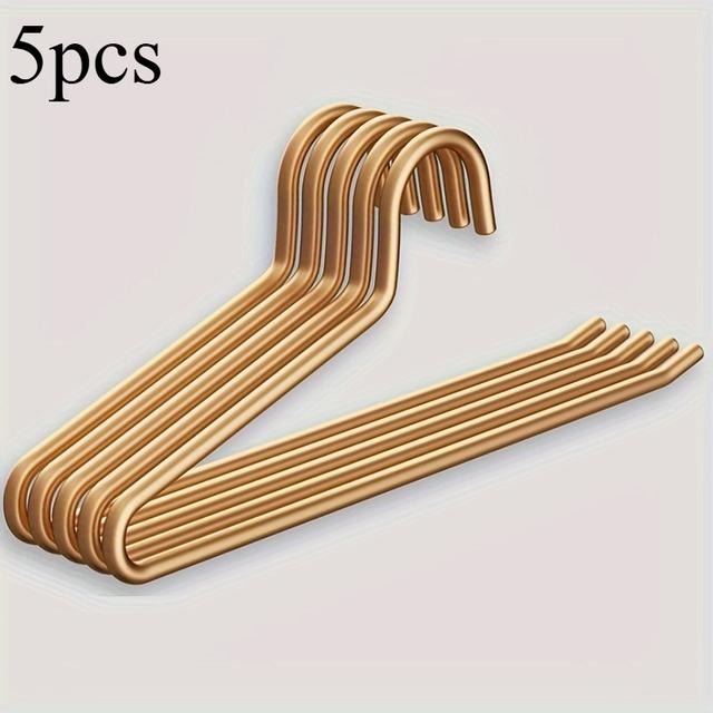 TEMU 5pcs High-grade Hanger, Suitable For Pants And Skirts, Space-saving Wardrobe Organizer