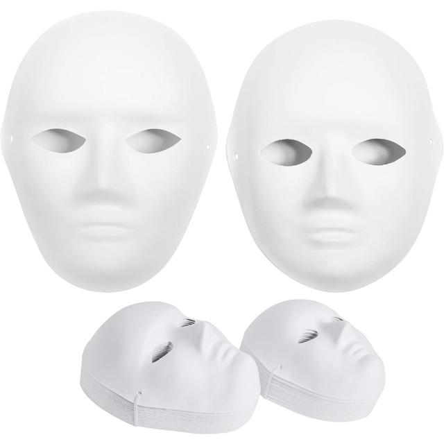 TEMU Set mit 20 Papiermaske-Masken, geeignet für kreative Projekte, Theateraufführungen, Halloween-Feiern, Maskeraden und Kunstaktivitäten im Klassenzimmer