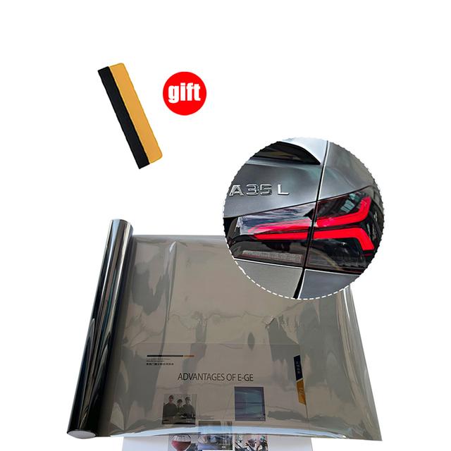 TEMU Fényes Átlátszó Világos Fekete Füst PVC Film Készlet Tintázott Első- és Hátulvilágítás Borítólap Filc Matrica Védőlencse Autókhoz, Motorokhoz – Automatikus Belső És Kültéri Díszítéshez