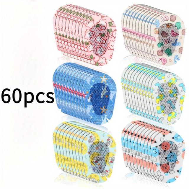 TEMU 60 قطعة لاصقات عيون 6 أنماط، لاصقات عيون قابلة للتنفس بتصاميم حيوانات كرتونية ممتعة مع ضمادة لعين كسولة