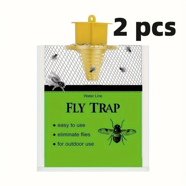 TEMU Bolsa Atrapa Moscas De 2 Unidades, Atrapamoscas Físico No , Para Moscas De Plastico Sin Ni Feromonas, Diseño Fácil De Colgar, Para Uso Y Exteriors, Control Insects In El Hogar Y Patio