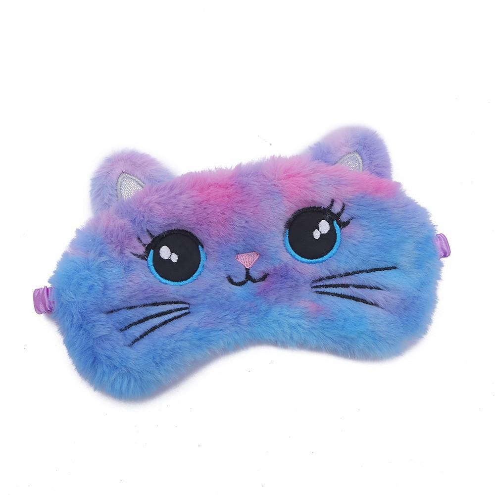TEMU Essential For Home Sleeping And Afternoon , Cartoon Plush Cat Eye Mask, Comfortable Sleeping And Cute Blackout Eye Mask