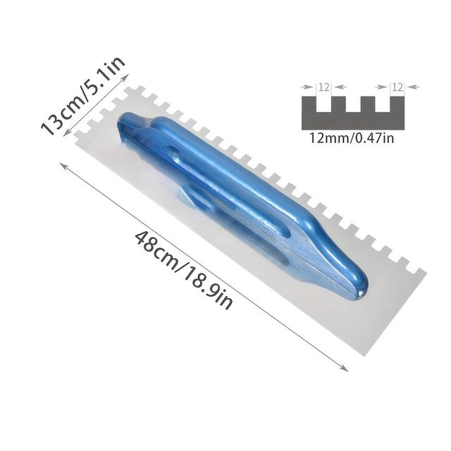 TEMU 1pc Square Tile Spacer Squeegee, 48cm Heavy-duty Float With 1.2cm Notch, For Tile And Stone Floor Installation – Easy Manual Tool For Laying