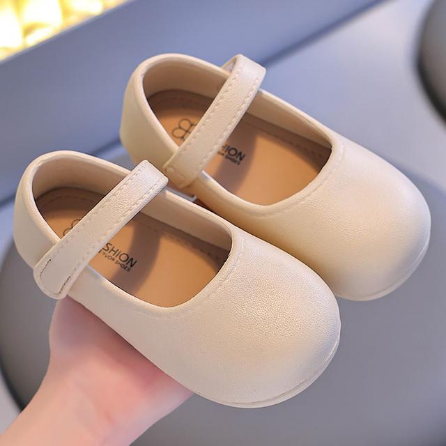 TEMU รองเท้าแมรี่เจนสำหรับเด็กหญิง - รองเท้านุ่มพร้อมแผ่นรองพื้นนุ่มสบาย สีเบจ/ดำ สำหรับเด็กเล็กและเด็กหญิง (อายุ 2-6 ปี) - เปิดใส่สะดวก เหมาะกับทุกโอกาสทั้งในชีวิตประจำวันและงานทางการ