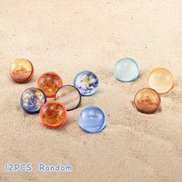 TEMU 12pcs Solar System Planets Theme Kids Bounce Balls - Designs, Durable Bouncing Balls For Party Favors, Classroom Prizes, Birthday & Holiday Gifts (random Assortment)