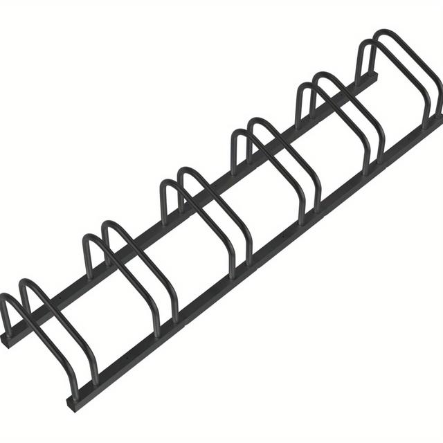 TEMU Ständer für 2 Fahrräder | Stahl- | Edelstahl-Ständer für Mountainbikes, Trekkingfahrräder & Stadtfahrräder | Boden- und Wandmontage | Silber/Schwarz