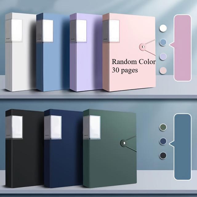 TEMU Back-to-school 60-pocket A4 Folder - Durable Pp Material, Waterproof & Transparent, Ideal For Organizing Papers, Perfect For Home, School, And Office Storage, Office Organization