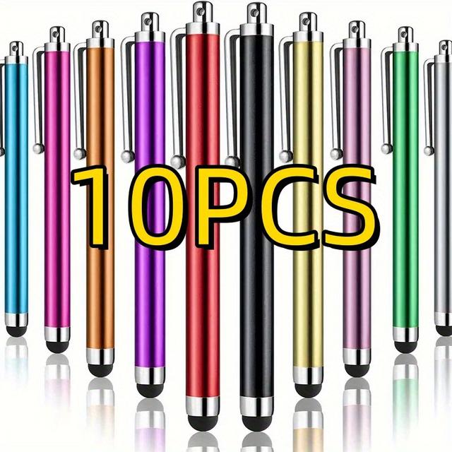 TEMU 10pcs Universal Stylus Pens For Touch Screens | Compatible With Ipad 3, No Electronic Components Or Battery Included