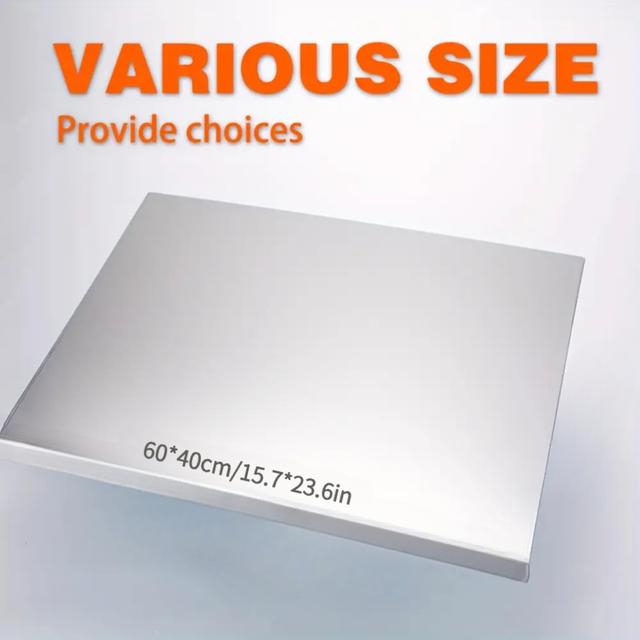 TEMU New Heavy-duty Stainless Steel Kitchen Cutting Board, Suitable For Chopping Meat And Countertops, Easy To Store, And For Moms Or Men