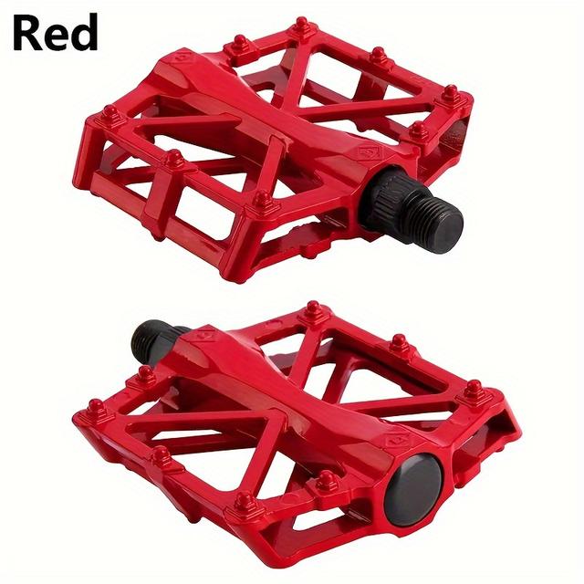 TEMU 2pcs Lightweight Aluminum Alloy Bike Pedals - , Non-slip For Mountain & Versatile Use, , Versatile Bike Accessories | | Durable Bike Pedals