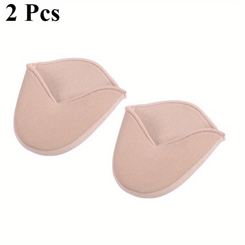 TEMU 2pcs/set Universal Ted Double Toe Protective Cover Ballet Toe Forefoot Pad Wear-resistant & Shock Absorbent Half Size Pad Foot Care Tool