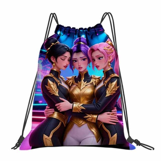 TEMU Neonbelyst Cyberpunk K-pop Grafiskt Tryck Ryggsäck | Slitstark Oxford Softshell, Portabel med Praktiska Fickor, Lämplig för Gym, Yoga, , Fotboll, Presenter, Maskintvättbar, Blandad Färg