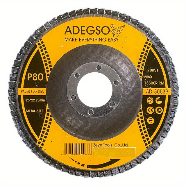 TEMU 10pcs 125mm Angle Grinder Flap Sanding Discs 60/80 Grit Grinding Wheel Disc For Grinding, Blending, Sanding And Finishing