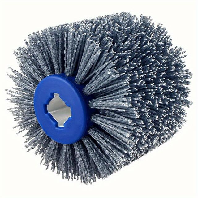 TEMU 1pc 80 Grit Brush Nylon Brush Sanding Roller, 19mm Diameter, Abrasive Brushe, For Grinding, Dust Removal, Smoothing