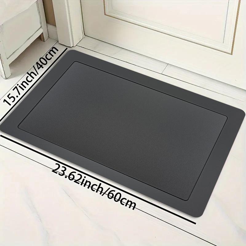 TEMU Dark Grey Balcony Suitable For Kitchen, Living Room, Hallway - Moisture-resistant Machine-washable Floor Mat, For Doorway, Balcony & Use