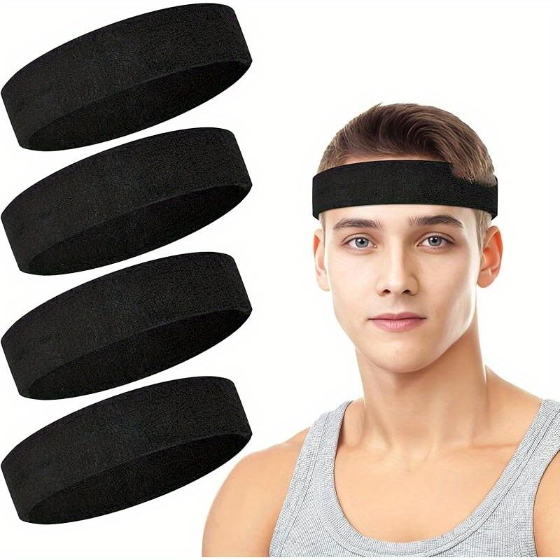 TEMU 4 Pack Headbands For Men, Sweat Bands Headbands Men& Women, Terry Sweat Bands For Tennis, Basketball, Running, Gym, Working Out