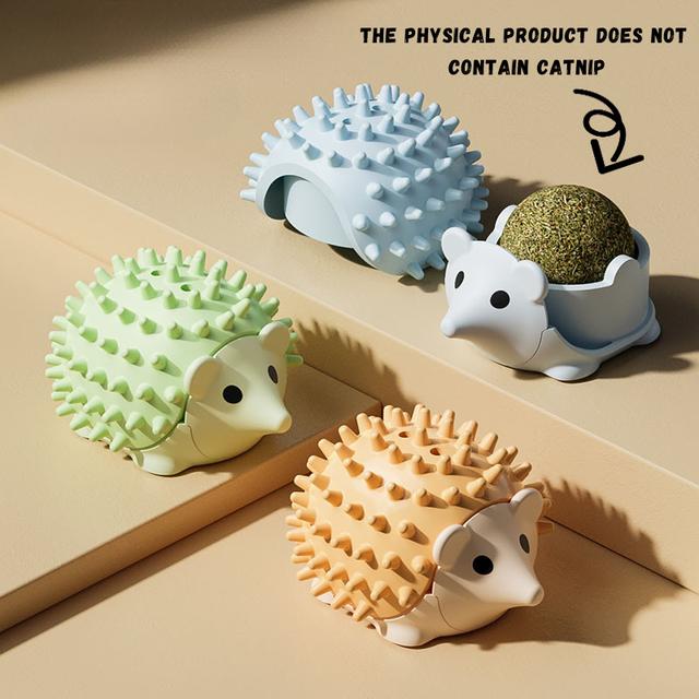 TEMU 2pcs Cat Toys In Of Hedgehogs, Designed For Scratching And , Providing Entertainment For Cats, Fixed In And Filled With, Without Battery