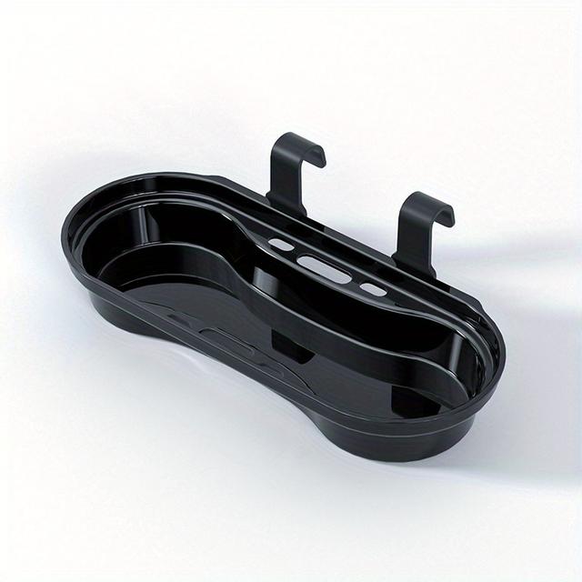 TEMU 벽걸이 샴푸 바스켓 - 내구성 있는 플라스틱 욕실 정리대, 다중 수납공간, 공간 절약형 싱크대 위 선반, 조립 불필요, 컴팩트 디자인 (블랙) - 홈 & 살롱용, 샴푸 병 및 컨디셔너 보관 가능, 모던 매트 마감 - 소형 욕실에 이상적