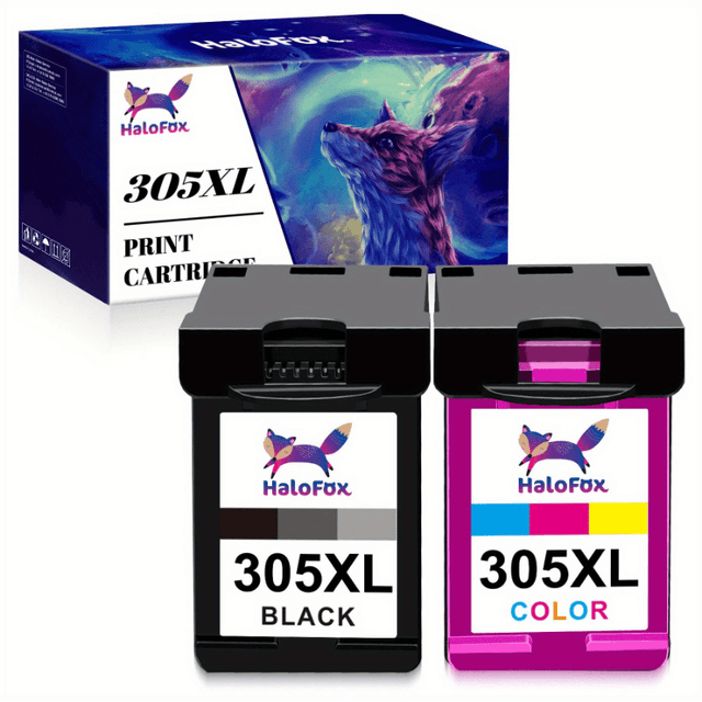 TEMU Printer Cartridges Compatible With 305 Printer Cartridges Xl Set For 2720e 4120e 6000 6420e Pro 6430 6432 Printers (1black, 1 Colour)